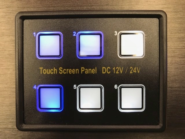 LED タッチスクリーンパネル 6連 12-24V