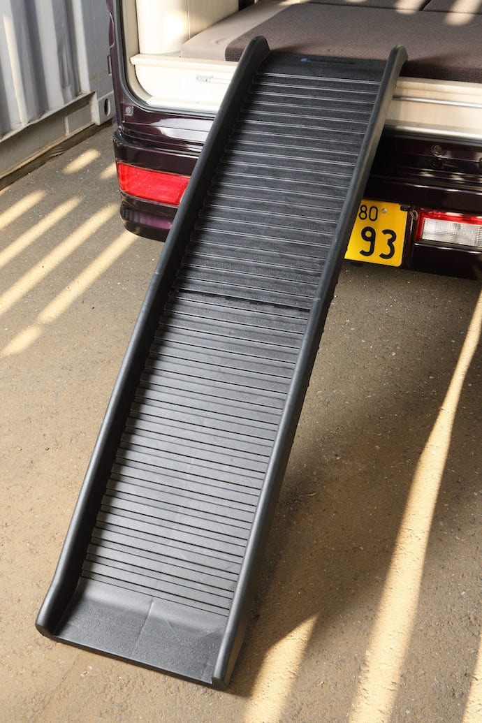 伸縮性ペット用スロープ ペットスロープ 伸縮式 耐荷重 85kg スライド式 ドッグスロープ