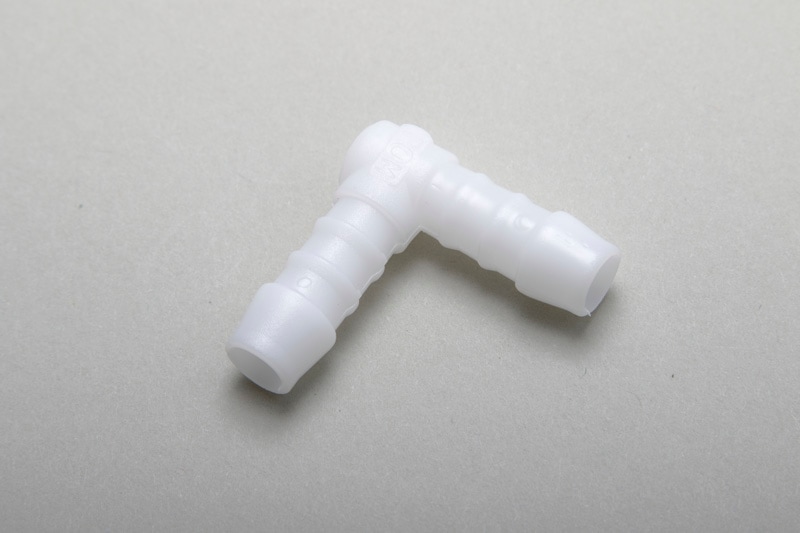 ホース配管部品 Lコネクター10ミリ プラスティク白