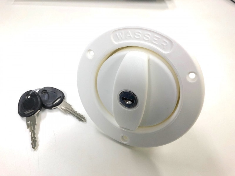 給水口 ショートモデル40ミリホース 白