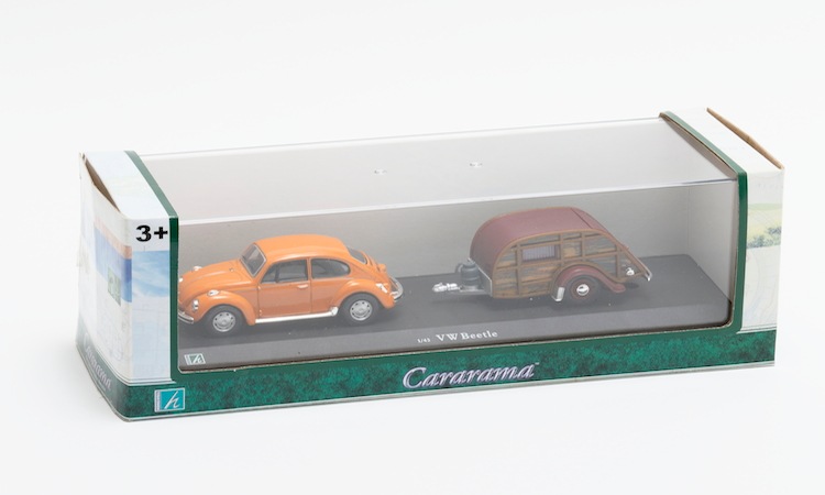 1/43スケールミニカー VWビートル ＋ トレーラー