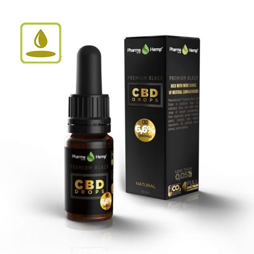 PharmaHemp 6.6％（660mg）CBD OIL DROP PREMIUM BLACK  10ml / プレミアムブラック CBD オイル