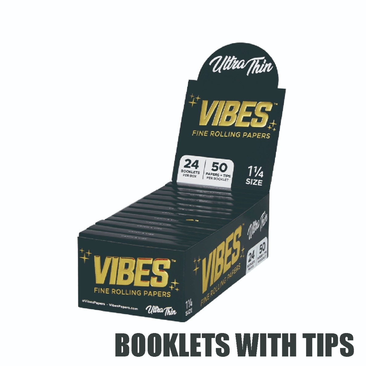 VIBES PAPER 125 WITHTIPS バイブス ペーパー フィルター付き 1箱 BOX セット