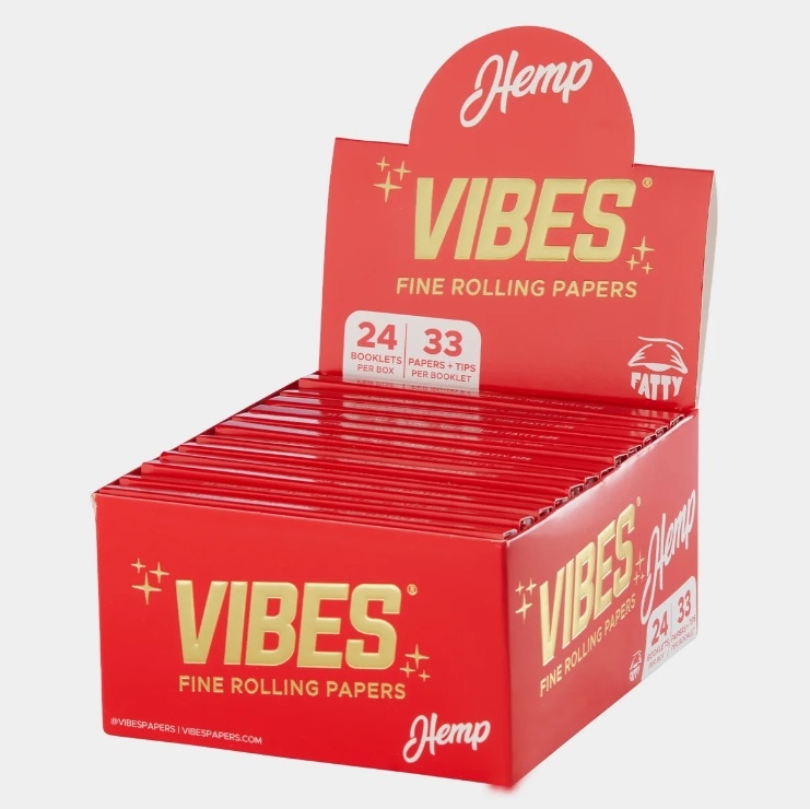 VIBES PAPER FATTY WITHTIPS バイブス ペーパー フィルター付き 1箱 BOX セット (太巻き用)