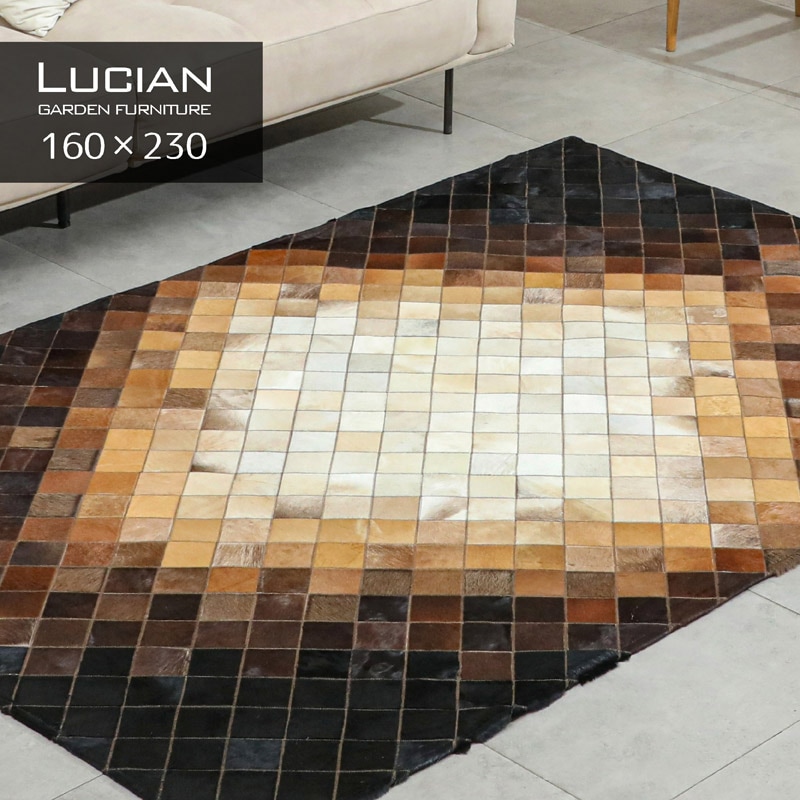 ラグ 本革 牛革 ハラコラグ ブラウン 160×230cm | インテリア雑貨,ラグ