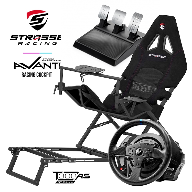STRASSE AVANTI+T300RS GT Edition 2�����å� �ϥ󥳥� ���饹�ȥޥ����� Thrustmaster �ϥ�ɥ륳��ȥ����顼�ȥ졼���󥰥��å��ԥåȤΥ��å� [����������]