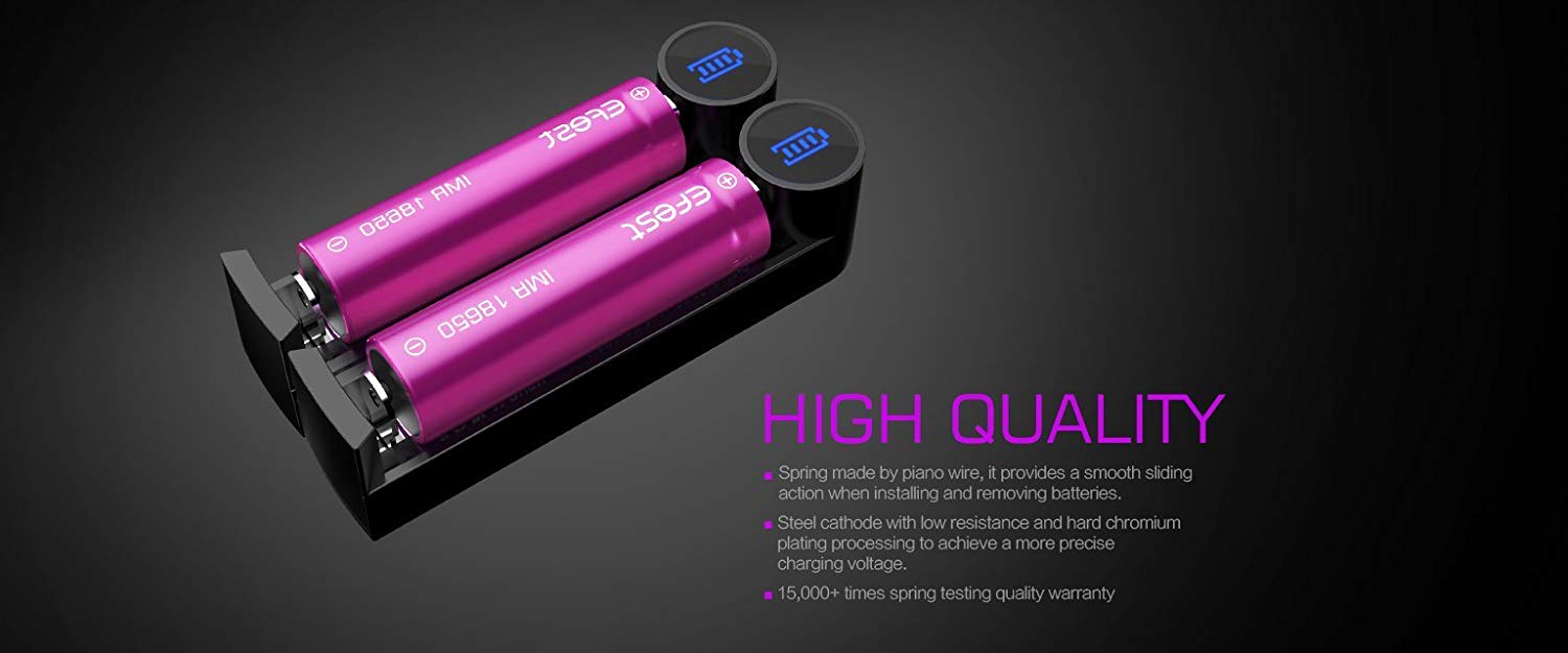 Efest  ޥ10б 󥸥 ®Хåƥ꡼Ŵ USBŸ[SLIM K2]2ܽ