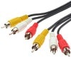 [未使用品]ビデオケーブル 1.2m 3ピン-3ピン(赤白黄) AVケーブル RCAピンケーブル[ゆうパケット発送、送料無料、代引不可]|消耗品・各種部品|AV機器・カメラ