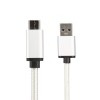 USB3.0A to Type-Cケーブル 《シルバー》 1m ナイロン編み 急速充電[定形外郵便、送料無料、代引不可]|オフィス用品|PC・周辺機器