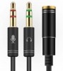 オーディオ分配ケーブル(3.5mmステレオ(メス)⇔3.5mmステレオ(オス)×2) 《ブラック》 1m YPX043-BK [定形外郵便、送料無料、代引不可]|オフィス用品|PC・周辺機器