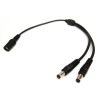2分岐 DC電源ケーブル メスーオス2 DC5.5/2.1mm 12V2A DC電源マルチ出力 LEDライトバー セキュリティ[定形外郵便、送料無料、代引不可]|受発注商品