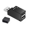 3ポート USB2.0ハブ 《ブラック》 USBハブ 拡張 軽量 小型 コンパクト[定形外郵便、送料無料、代引不可]|受発注商品