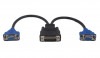 スプリット映像ケーブル 分岐ケーブル DMS59ピン to VGA 15ピン×2[ゆうパケット発送、送料無料、代引不可]|オフィス用品|PC・周辺機器