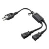 [中古品]サンワサプライ ACアダプタ専用電源延長コード 2分岐 0.4m ブラック TAP-EX2BKN[定形外郵便、送料無料、代引不可][軽減税率対象]|オフィス用品|PC・周辺機器