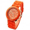 腕時計 時計 レディース メンズ  《オレンジ》 シンプル シリコン ストラップ アナログ[ゆうパケット発送、送料無料、代引不可]