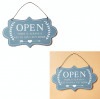 北欧スタイル OPEN&CLOSED サインプレート 《グレー》 オープン クローズ 店看板 インテリア[ゆうパケット発送、送料無料、代引不可]|受発注商品