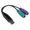 USB-PS/2変換アダプタ USB Aオス-ミニDIN6pinメス×2 変換 コンバーター USB PS2[定形外郵便、送料無料、代引不可]|オフィス用品|PC・周辺機器
