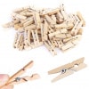 天然木 ウッドクリップ ミニ洗濯ばさみ 50個セット 2.5cm ナチュラル 木製 クロスピン ウッドピンチ[定形外郵便、送料無料、代引不可]|受発注商品