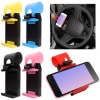 車 ハンドル用 スマホホルダー カラーランダム 車載 スマートフォン 携帯ホルダー ハンズフリー ステアリングホルダー[定形外郵便、送料無料、代引不可]|受発注商品