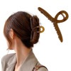 バンスクリップ 《ブラウン》 大きめ 大きい ヘアアクセサリー シンプル 可愛い おしゃれ まとめ髪 髪留め レディース[定形外郵便、送料無料、代引不可]|受発注商品