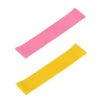 トレーニングゴム 2個セット 《ピンク+イエロー》 エクササイズバンド フィットネスバンド トレーニングチューブ[ゆうパケット発送、送料無料、代引不可]|受発注商品