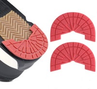 ヒールプロテクター 左右セット 《レッド》 26.5-27cm(43-44) ソール ヒールガード 靴底 かかと 補修 保護 補強[定形外郵便、送料無料、代引不可]|受発注商品