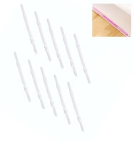 ペーパーファスナー クリア 10本セット 書類綴じ 2穴 留め具 ノート ファイル ファイリング[ゆうパケット発送、送料無料、代引不可]|受発注商品