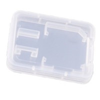 小型 クリアケース SDカードケース SDx1枚/microSDx1枚 メモリーカード メディア ホルダー[定形外郵便、送料無料、代引不可]|受発注商品