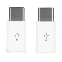 Micro USB to Type-C 変換アダプタ 《ホワイト》 USB3.1 急速充電 MicroUSB(メス) - USB Type-C(オス)[定形外郵便、送料無料、代引不可]|受発注商品