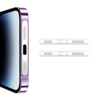 iPhone12/13/14/15 用 スマホスピーカー ダストガード 2個セット 《シルバー》 防塵 カバー ホコリ防止 シール[定形外郵便、送料無料、代引不可]|受発注商品