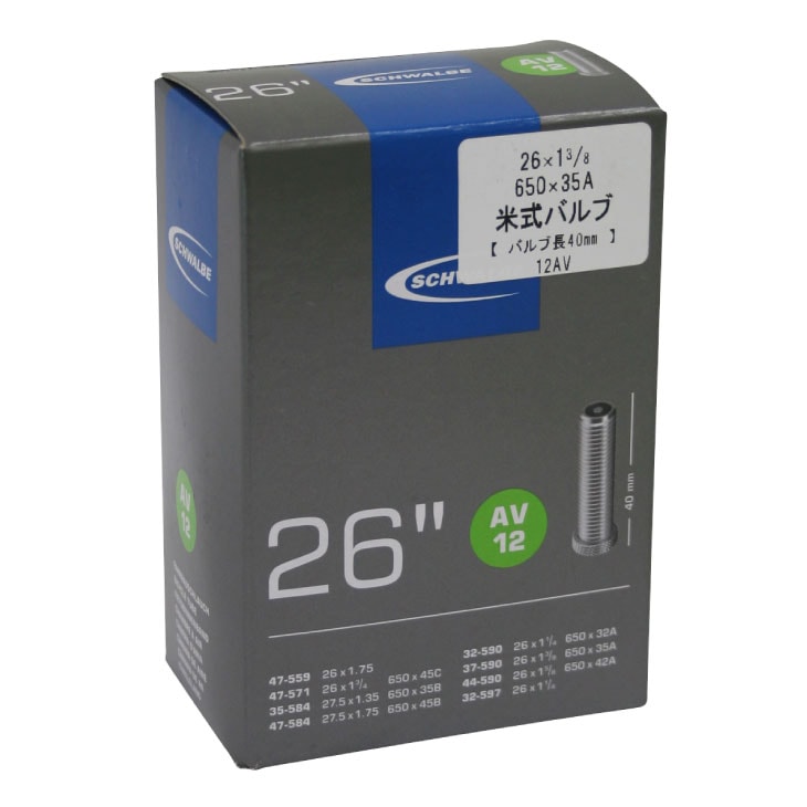 (¨Ǽ)SCHWALBE ������� TUBE ���塼�֡�����12 AV���Ƽ��Х��(40mm)(4026495099042)