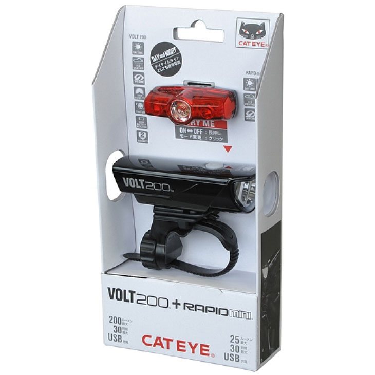 (¨Ǽ)CATEYE ����åȥ��� VOLT200(HL-EL151RC) + RAPID mini(TL-LD635R) �Хåƥ꡼�饤�ȥ��å� LIGHT �饤�� (4990173031207)