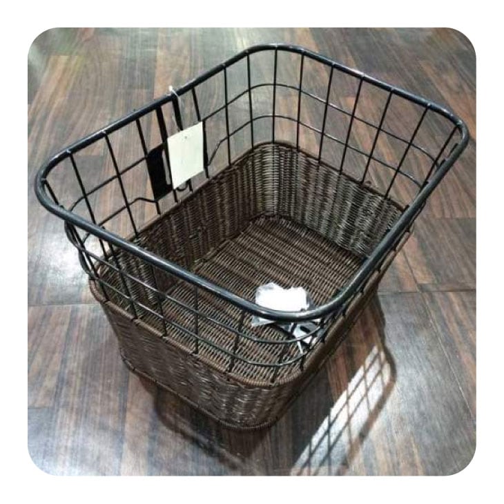ASAHI あさひ 籐風樹脂前ワイヤーバスケット 前かご (30616000