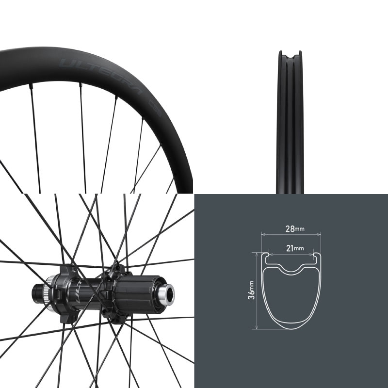 SHIMANO シマノ WH-R8170-C36-TL リアのみ チューブレス ディスク