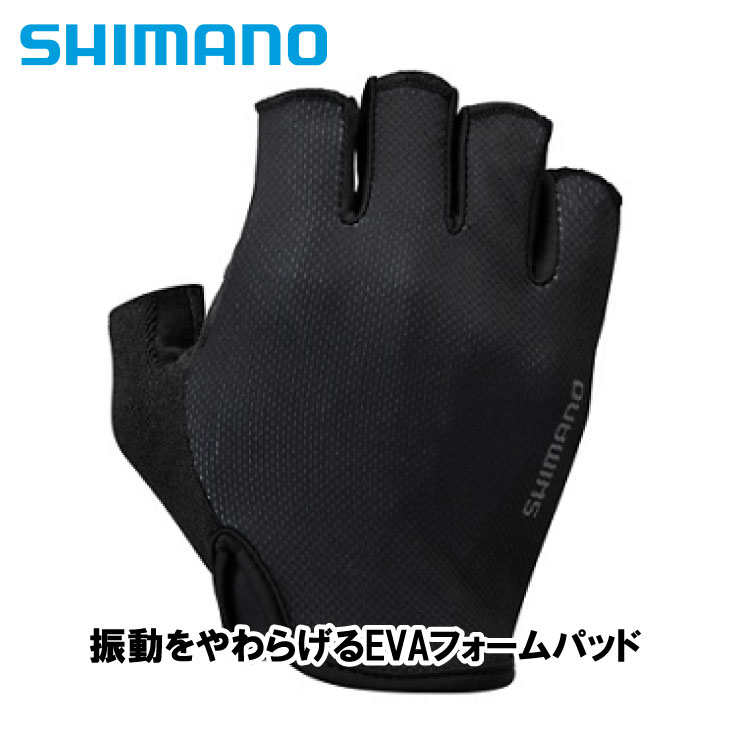 (¨Ǽ)(�᡼�����б�����)SHIMANO ���ޥ� AIRWAY GLOVES ���������� ��������(CW-GLBS-VS61M)��˥��å��� �֥�å�