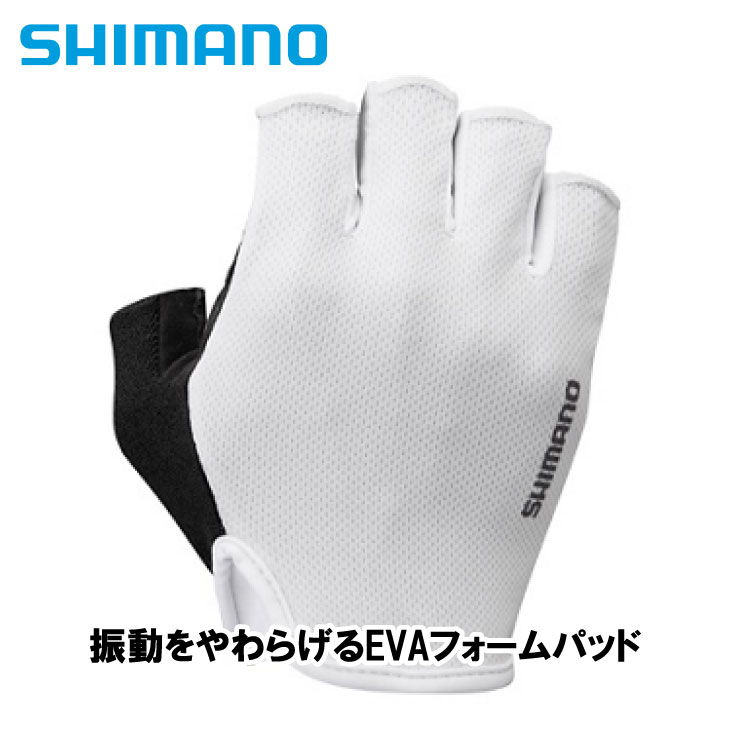 (¨Ǽ)(�᡼�����б�����)SHIMANO ���ޥ� AIRWAY GLOVES ���������� ��������(CW-GLBS-VS61M)��˥��å��� �ۥ磻��