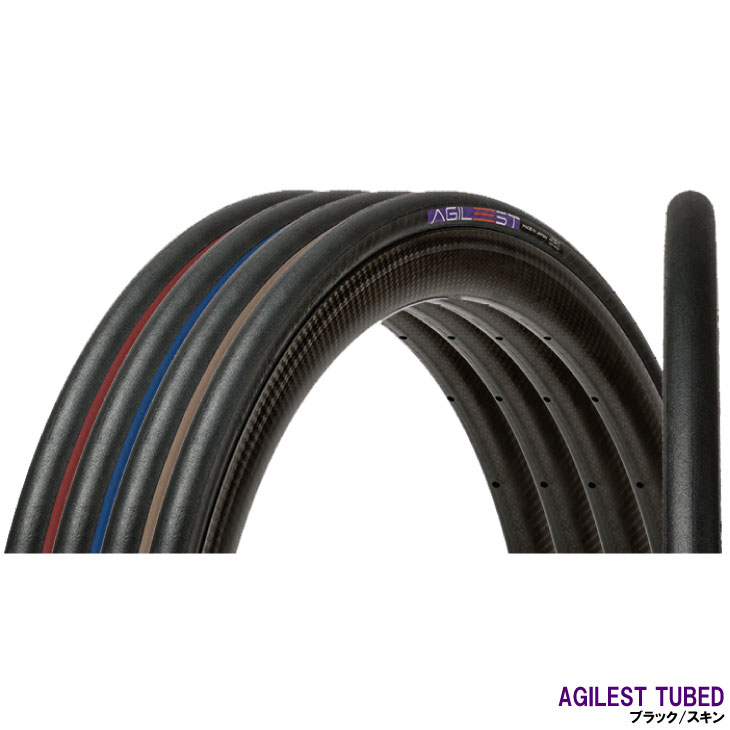 (¨Ǽ)Panaracer �ѥʥ졼���� AGILEST TUBED �����ꥹ�� 700��23C �֥�å�/������ �����ɸ��� TIRE ������(1��)(4931253024016)