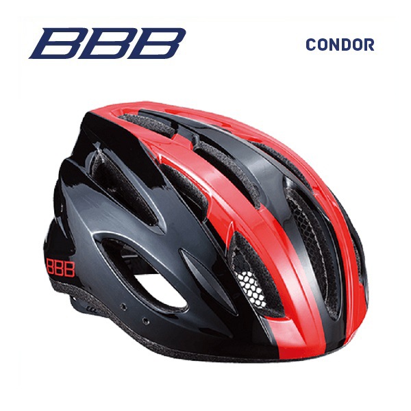ブランド：BBB 型番：BHE-35 CONDOR サイズ：58-61.5cm（L） カラー：ブラック/レッド BBB ビービービー ヘルメット BHE-35 CONDOR コンドル ブラック/レッド