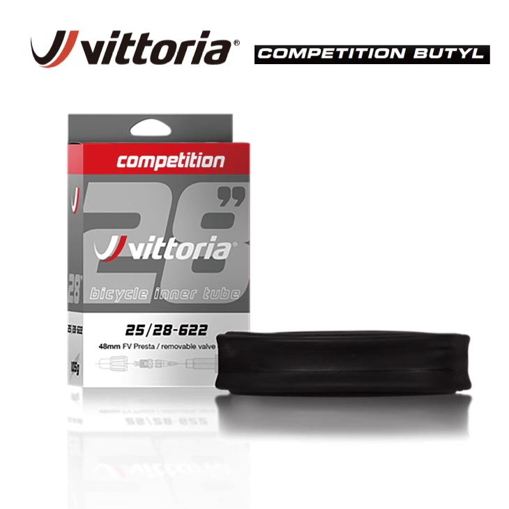 (¨Ǽ)Vittoria ӥåȥꥢ  COMPETITION BUTYL TUBE ڥƥ ֥ 塼 700C ʩ ХĹ48mm Х֥æ žѥ塼
