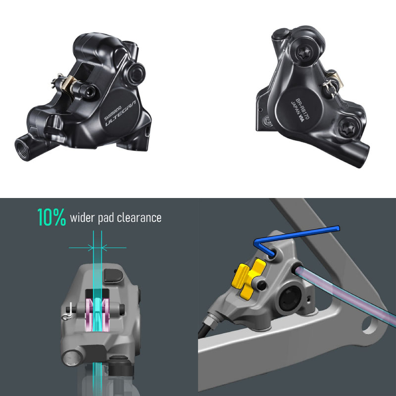 パーツ SHIMANO ULTEGRA BR-R8170 Shimano Ultegra BR-R8170 Disc Brake Caliper (Black