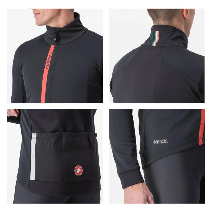 CASTELLI ENTRATA JACKET レッド/ブラックライト M