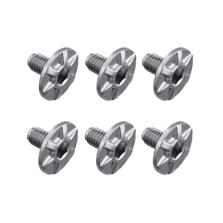 (�᡼�����б�����)SHIMANO ���ޥ� SPD-SL CLEAT BOLT ���꡼�ȼ��դ��ܥ�� ���̥����� M5��8mm 6��(YL8898050)(4524667907312)