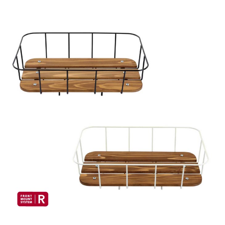 SHOWA INDUSTRIES 昭和インダストリーズ WOOD WIRE RACK WRN ウッドワイヤーラック 浅型 WRN マウント別売 フロント バスケット