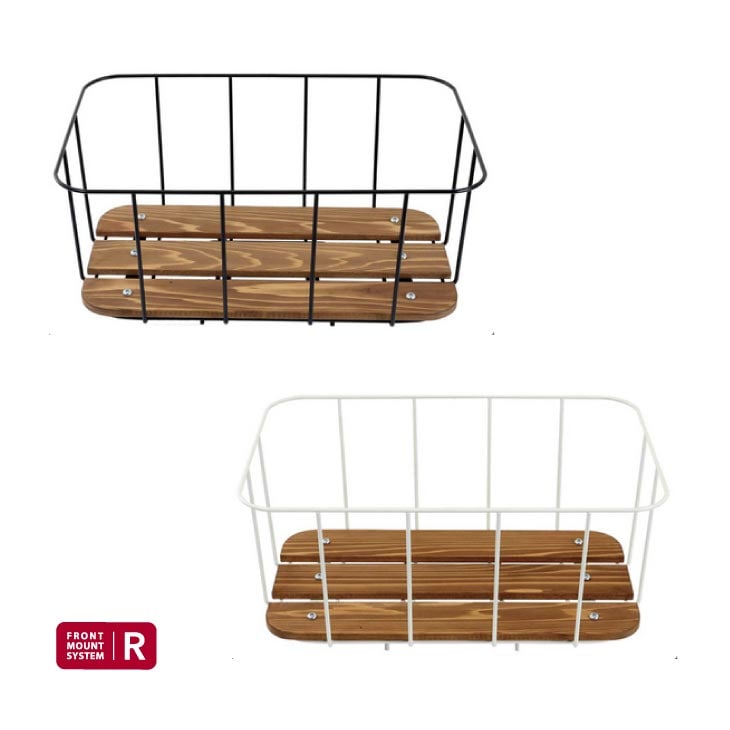 SHOWA INDUSTRIES 昭和インダストリーズ WOOD WIRE RACK ウッドワイヤーラック 深型 WRN-DEEP マウント別売 フロント バスケット