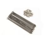 BROMPTON �֥���ץȥ� SPOKE/NIPPLE SET 14G PLAIN GAUGE 132mm ���ݡ���/�˥åץ륻�å� 14g �ץ졼�󥲡��� 132mm ����С�(Q101696)(5053099027200)