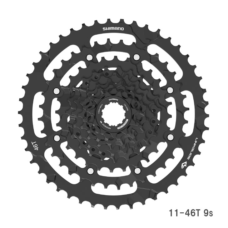 SHIMANO ���ޥ� CS-LG300-9 11-46T 9s LINKGLIDE �����åȥ��ץ����å�(ECSLG3009146)(4550170238001)