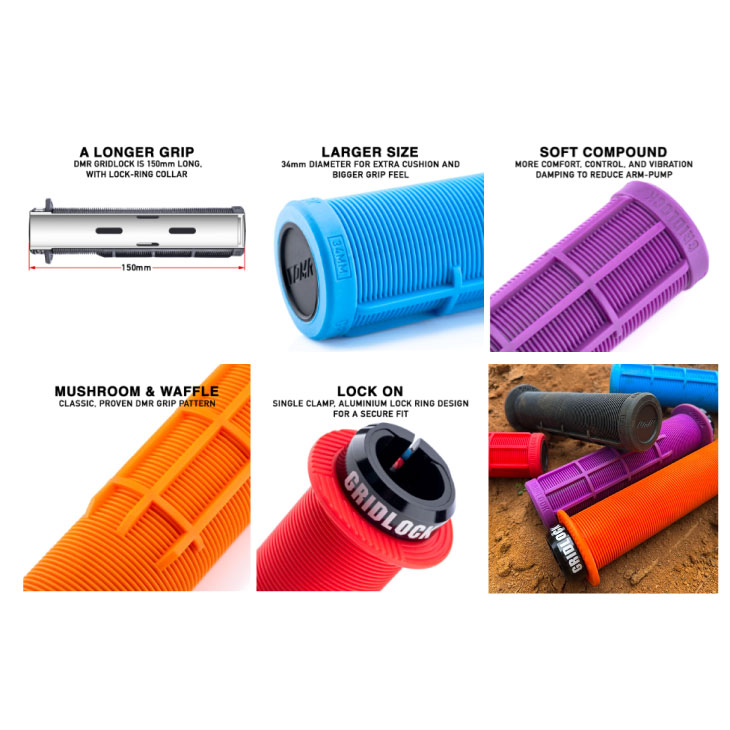即納あり)DMR ディーエムアール GRIDLOCK GRIP グリッドロック 34mm
