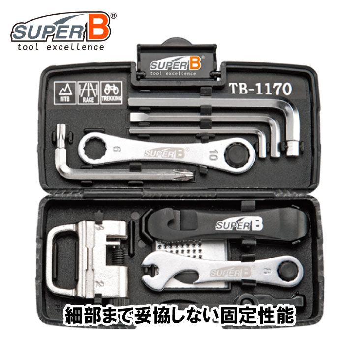 (¨Ǽ)(�᡼�����б�����)SUPER B �����ѡ��ӡ� 24IN1 MULTI BICYCLE TOOL SET TB-1170 24 in 1 �ޥ���Х����ġ��륻�å� TB-1170(4712765145105) �ġ���
