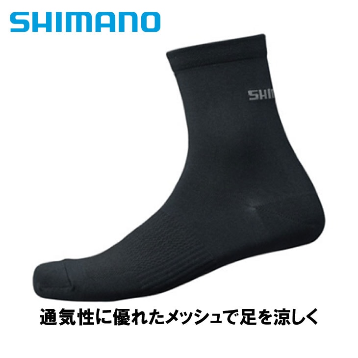 (¨Ǽ����)(�᡼�����б�����)SHIMANO ���ޥ� PERFORMANCE MID SOCKS 3PAIRS �ѥե����ޥ󥹥ߥåɥ��å���  3�ڥ� ��˥��å��� �֥�å�