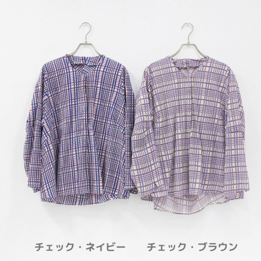 ＯＨＫブラウス　チェック柄